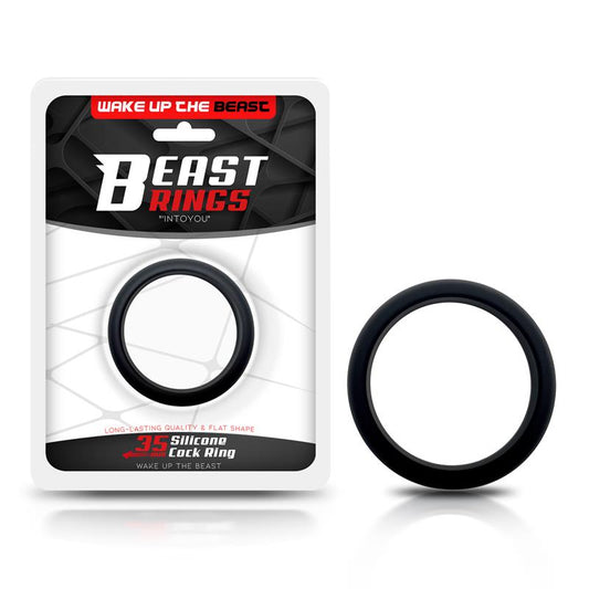 BEAST RINGS COCK RING SOLID SILICONE 3.5 CM BLACK BR-760