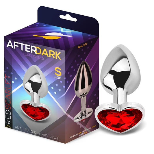 AFTERDARK HEART SHAPED BUTT PLUG RED SCARLET SIZE S AD-239