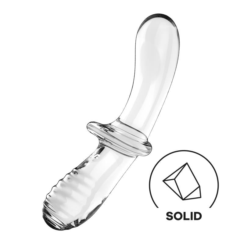 SATISFYER Stimulator Double Crystal Hot and Cold Clear