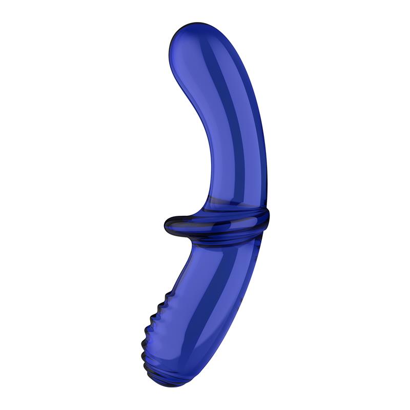 SATISFYER Stiulator Double Crystal Hot and Cold Blue
