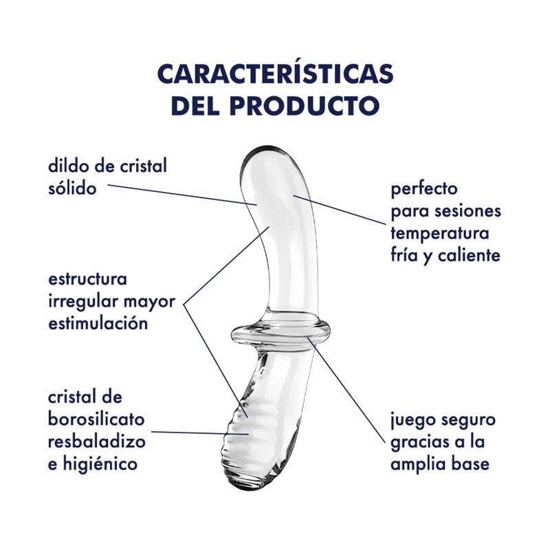 SATISFYER Stimulator Double Crystal Hot and Cold Clear