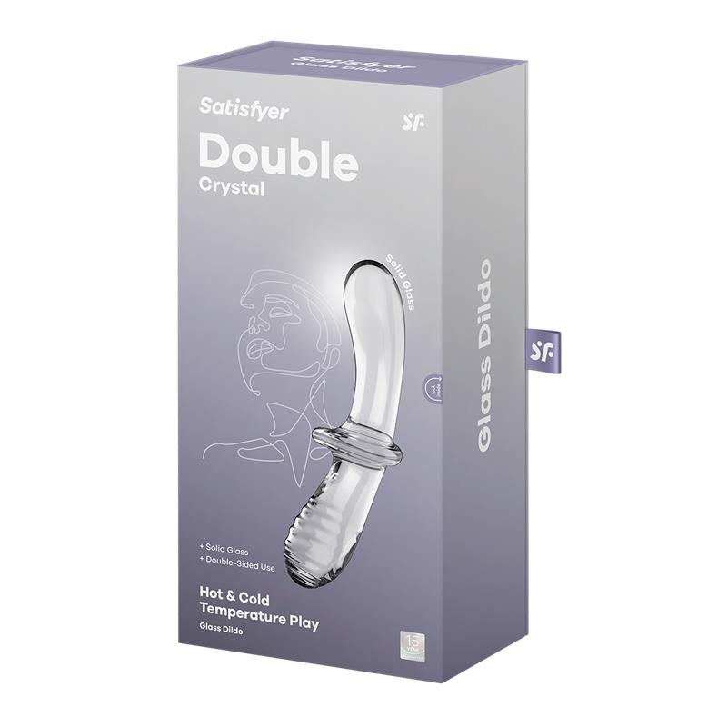 SATISFYER Stimulator Double Crystal Hot and Cold Clear