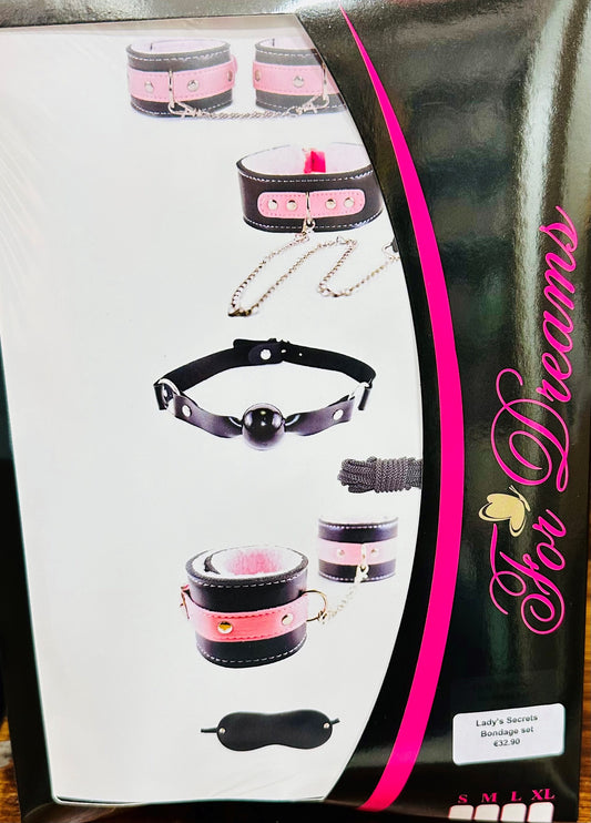 Bondage set pink with black