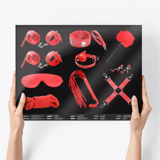 INTOYOU BDSM LINE BONDAGE SET 11 PIECES BLACK IB-625/624