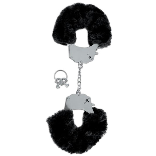 FETISH FANTASY  FURRY ANKLE CUFFS BLACK