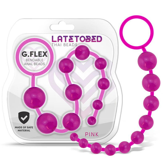 LATETOBED G.FLEX BENDABLE THAI ANAL BEADS PINK LT-654