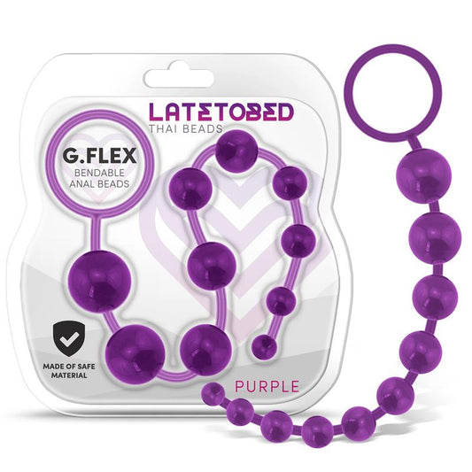 LATETOBED G.FLEX BENDABLE THAI ANAL BEADS PURPLE LT-653