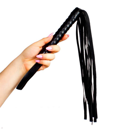 SECRET PLAY LEATHER WHIP 45 CM BLACK F3463