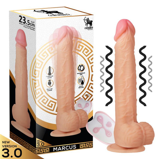 MARCUS 3.0 REALISTIC VIBE DILDO REMOTE CONTROL UNBREAKABLE LIQUID SILICONE IN-041