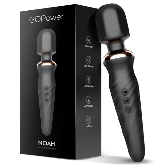 GOPOWER NOAH WAND MASSAGER USB SILICONE GO-666