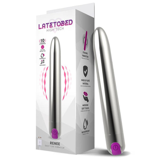 LATETOBED RENEE VIBE 10 VIBRATING FUNCTIONS 18,5 CM USB SILVER LT-687