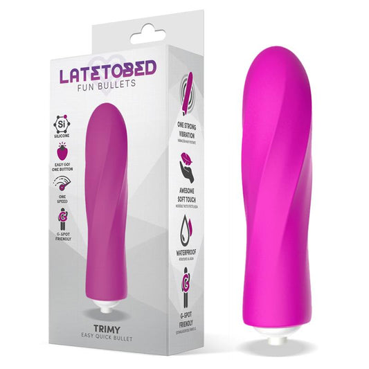 LATETOBED TRIMY EASY QUICK VIBRATING BULLET SILICONE PINK LT-681