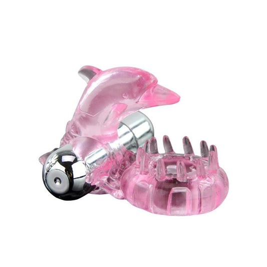 VIBRATING COCK RING LOVE DOLPHIG RING PINK