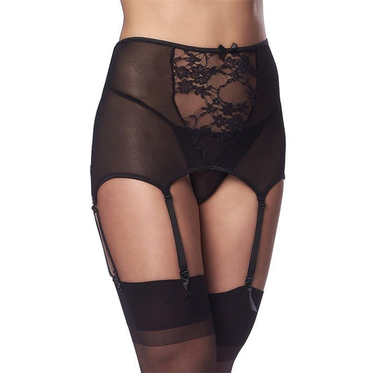 AMORABLE WIDE GARTER BELT WITH STOCKING BLACK 1526