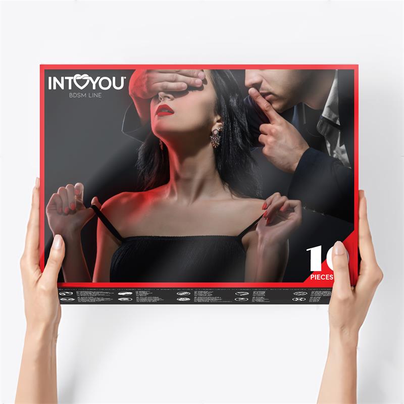 INTOYOU BDSM LINE BONDAGE SET 11 PIECES BLACK IB-625/624