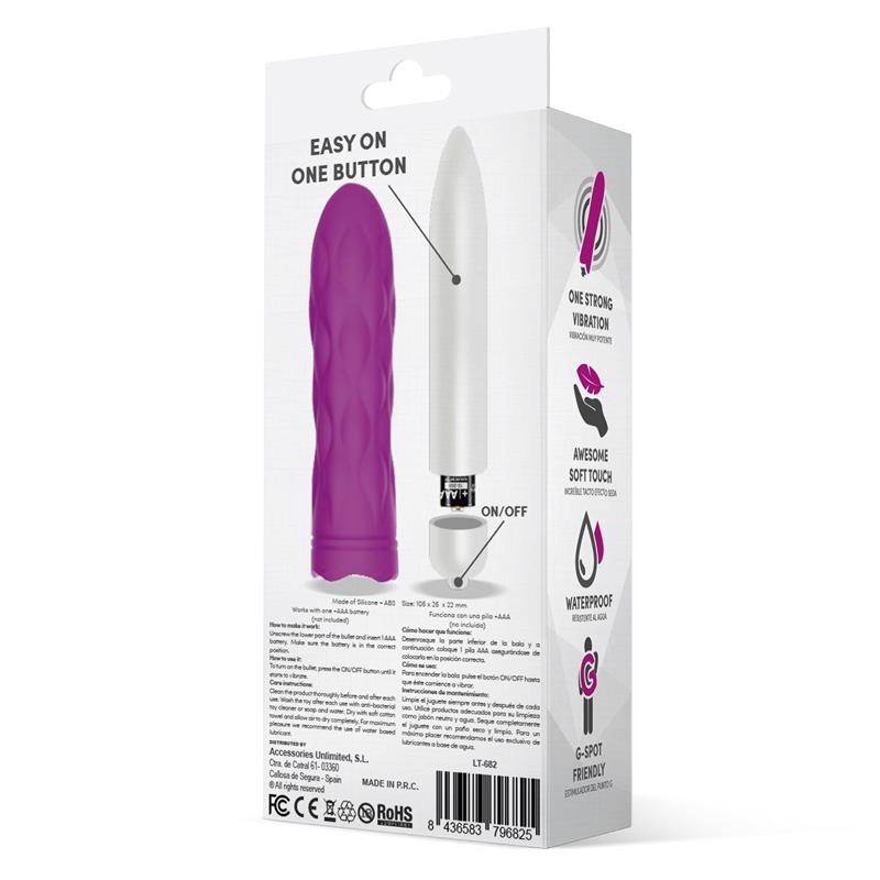 LATETOBED JIBBYS EASY QUICK VIBRATING BULLET SILICONE PURPLE Reference: LT-682