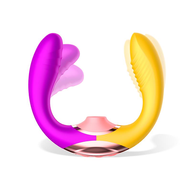 ACTION TWO LOVERS COUPLES VIBE 3 IN 1 WITH FINGER AND SUCTION TONGUE USB AC-799
