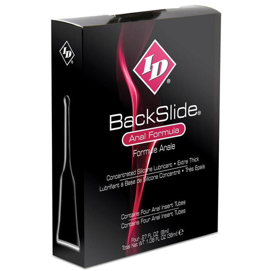 ID BackSlide Anal Formula Lubricant Insert Tubes 4 x 8ml - Sexodrome Malta