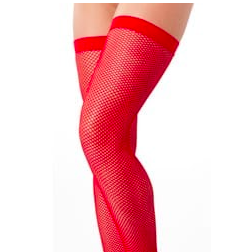 Sexy Red Fishnet Stockings - Sexodrome Malta