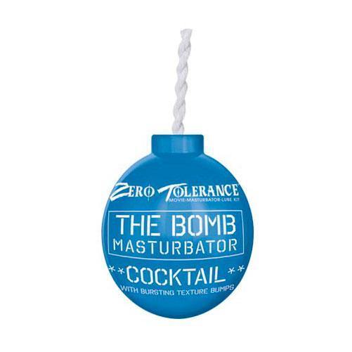 The Bomb Masturbator Cocktail Textured Stroker Sleeve Blue - Sexodrome Malta